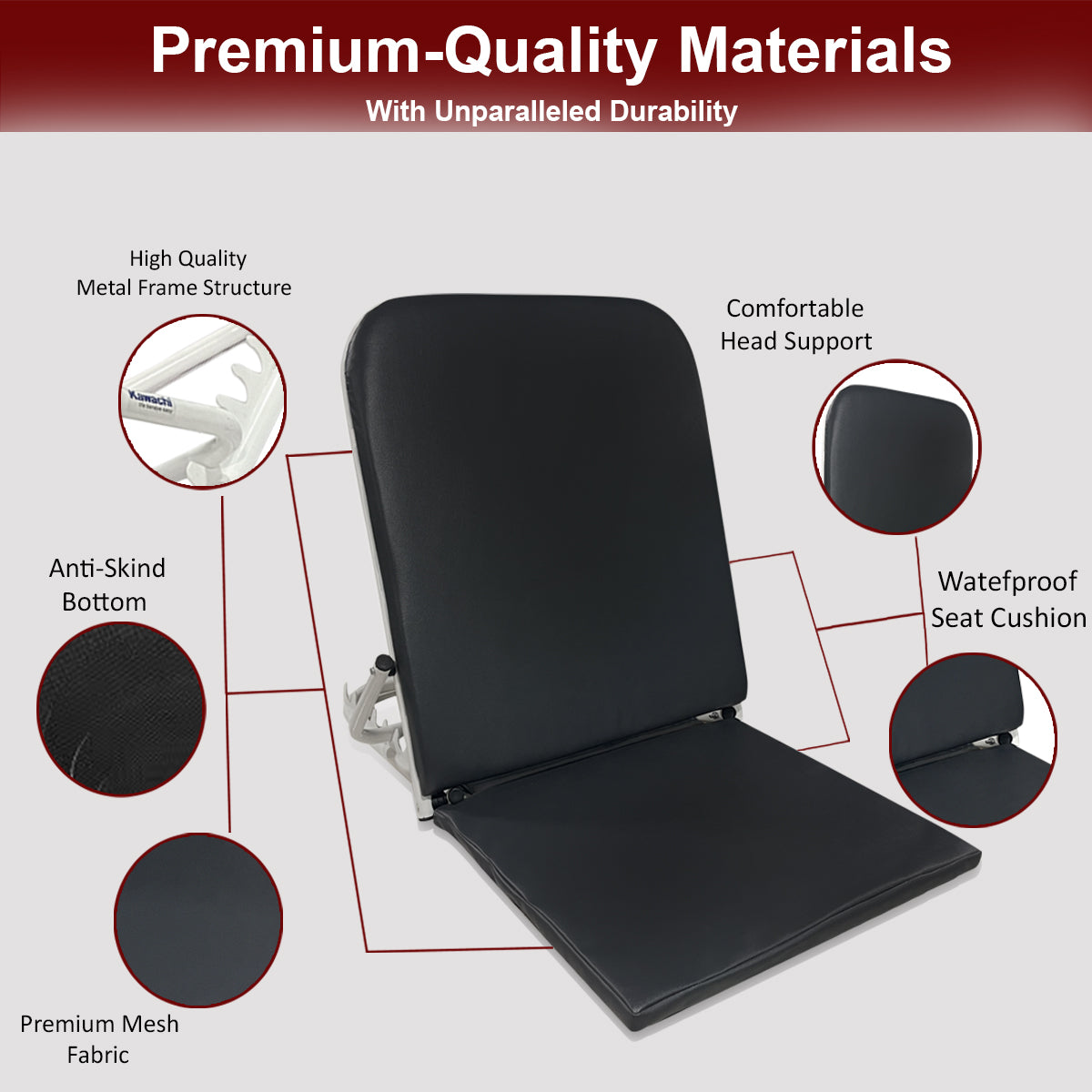 6 Angle Adjustable Patient Bed Chair- KW118-Grey-Advance - Image 4