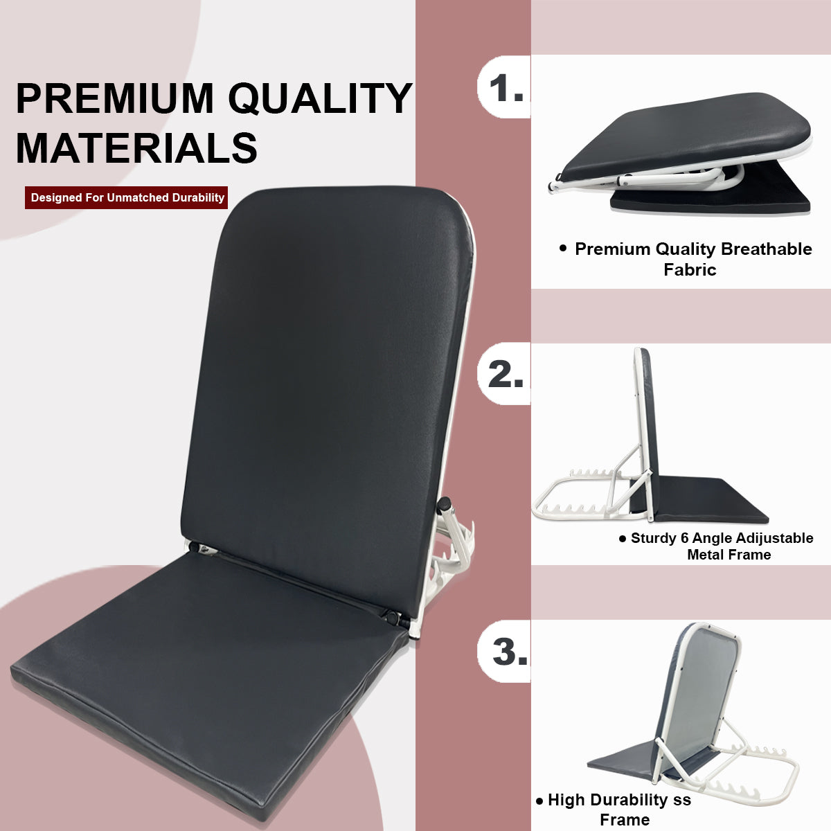 6 Angle Adjustable Patient Bed Chair- KW118-Grey-Advance - Image 2