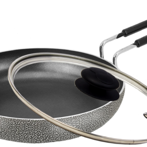 Bharu Nonstick 3mm Induction base Fry pan 240 mm with Glass Lid