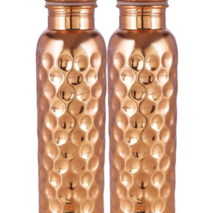Bharu Diamond Shape Copper Bottle 1000 ml- Pack of 2
