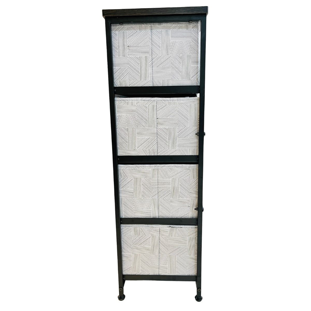 Kawachi 4 Drawer Chest Fabric Storage Organizer Unit for Small Dresser Cloth Drawer Closet Wenge BlackKW97 - Image 10