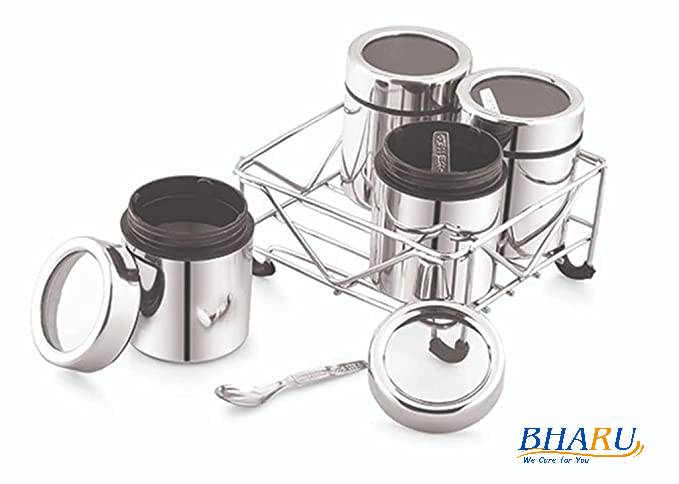 Bharu 4 in 1 See-Through Spice Set/ Storage Containers with Stand - Image 2