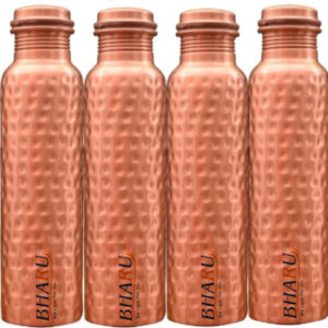 Bharu Hammered Copper Bottle 750 ml - Pack of 6