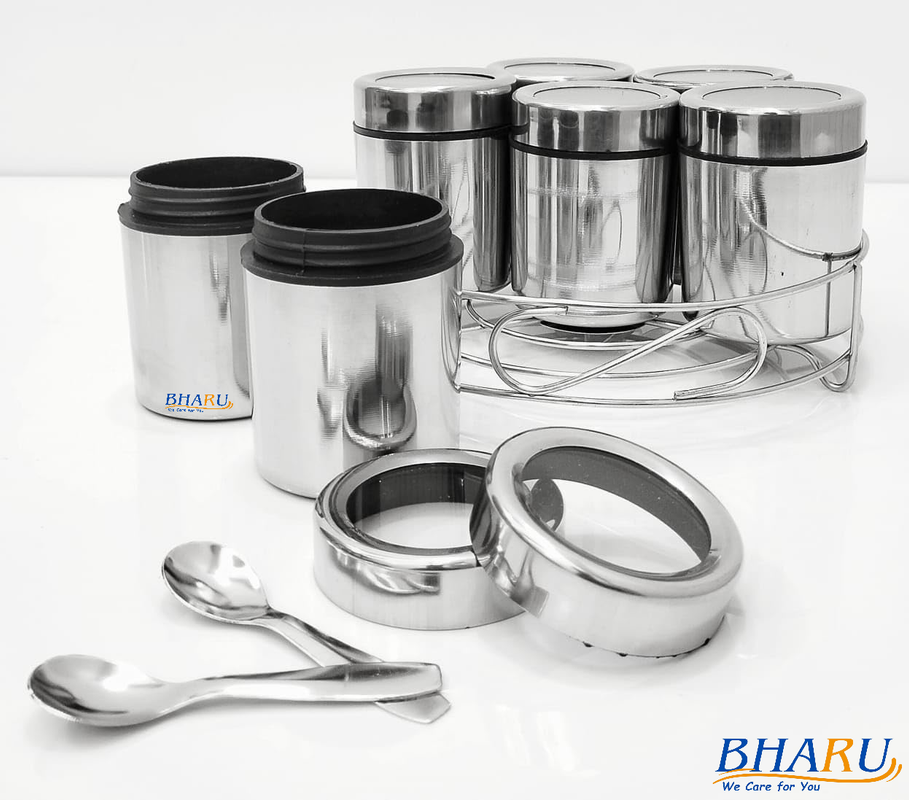 Bharu 7 in 1 See-Through Spice Set/ Storage Containers with Stand - Image 2