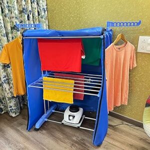Kawachi 2 Tier Electric Clothes Dryer Stand Stainless Steel Pipe Indoor 1200W Large Capacity 20kg Wet Laundry Air Drying Wardrobe- KW120