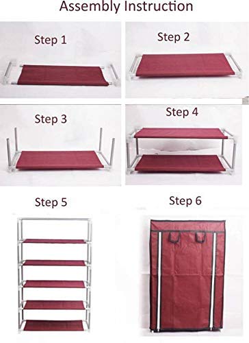 4 Layer Collapsible for Clothes (Brwon) - Image 5