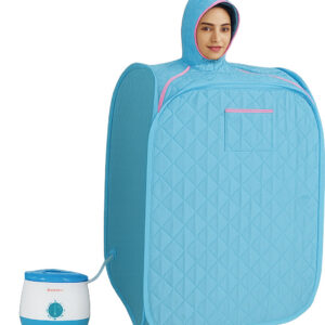 Kawachi Portable Steam Therapy Sauna Steam Bath Cabin With Steam Generator - i136-Sky Blue-IP