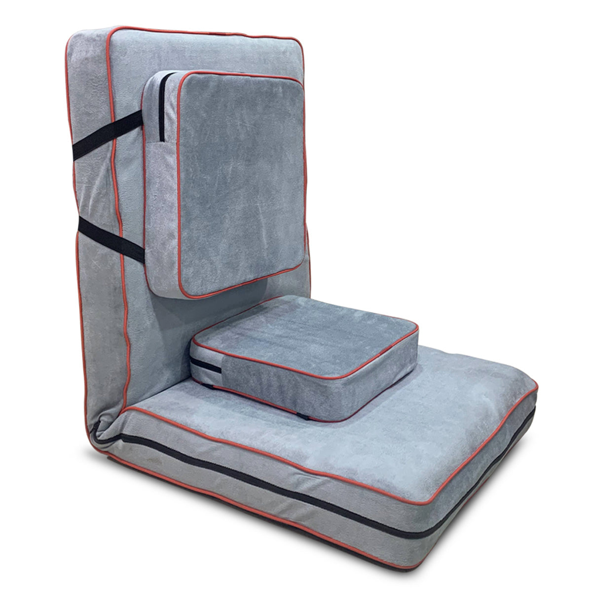 Kawachi Delux 5 Angle Recliner Folding Adjustable Relaxing Buddha Yoga Meditation Chair Backrest Floor Chair i127grey - Image 5