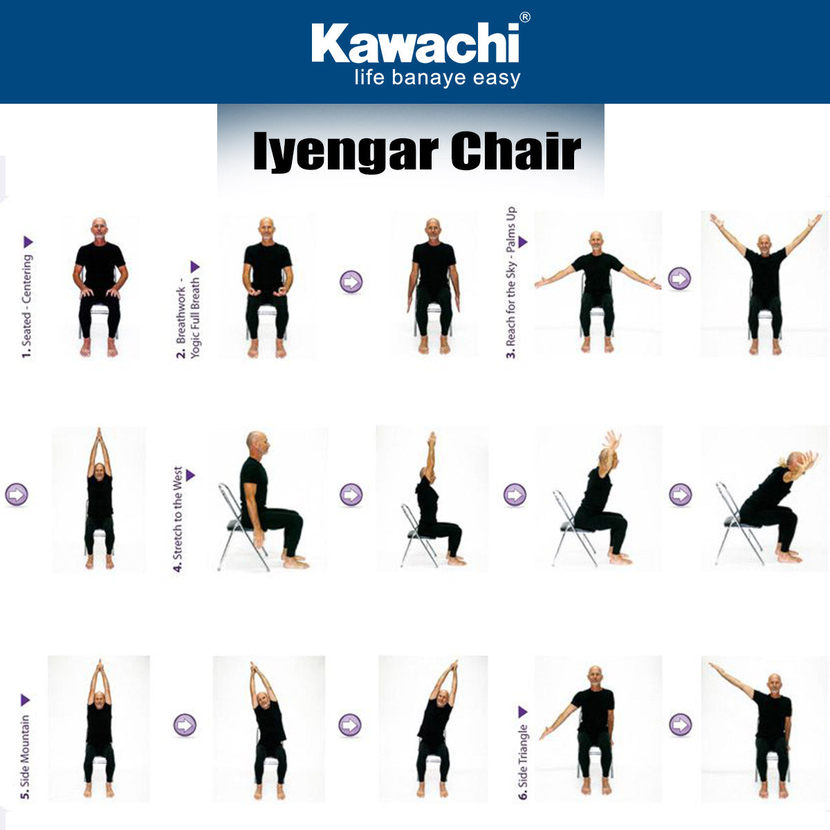 Kawachi Yoga Meditation Iyengar Backless Chair Above 5 kg Weight- i95-Big - Image 11