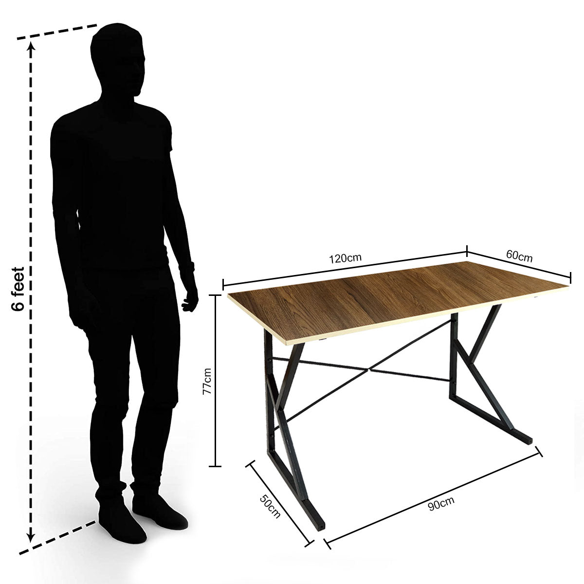 Kawachi Multipurpose Computer Desk Laptop Writing Study Table for Home & Office Use - Image 9