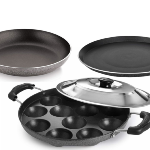 Bharu Nonstick  set for Omlet (Tapper) Pan, Dosa Tawa & Appam Patra