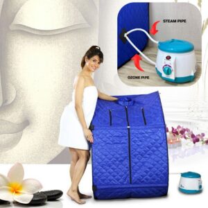 Kawachi Portable Ozone Steam Therapy Ozone Sauna Bath for Health and Beauty Spa at Home (Ozone Sauna Blue)-I133