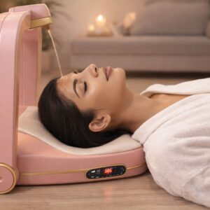 Portable Shirodhara Machine for Home | Ayurvedic Oil Drip Therapy Device | Integrated Music & Aromatherapy | Adjustable Temperature Control | Stress Relief & Deep Relaxation System