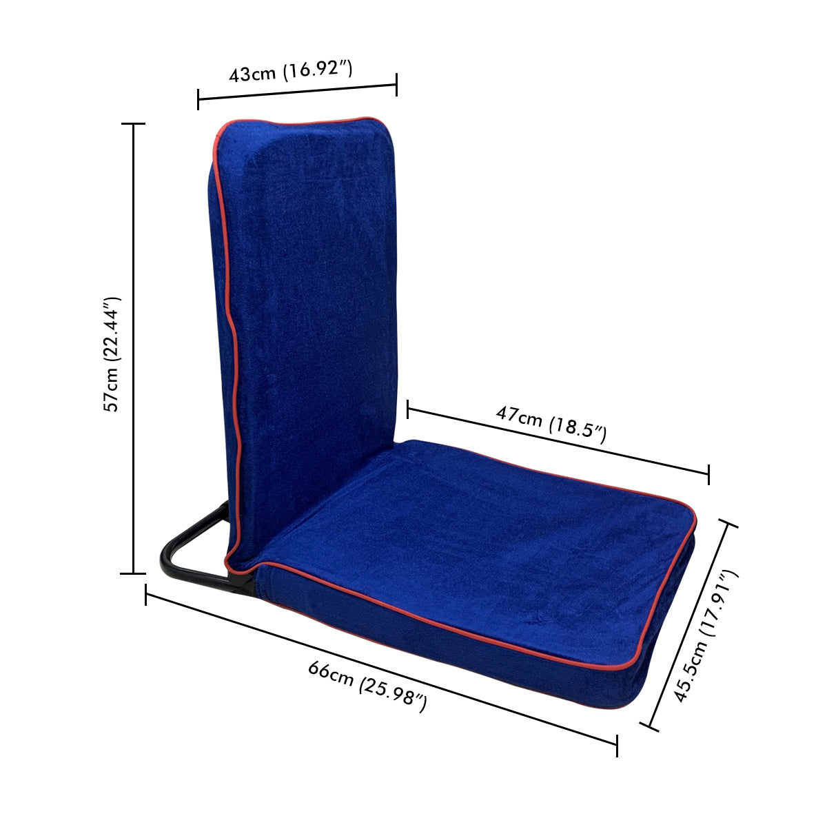 Kawachi Portable Relaxing Meditation Chair Folding Back Support Yoga Chair Study, Reading Floor Chair i113-Velvet Blue - Image 9