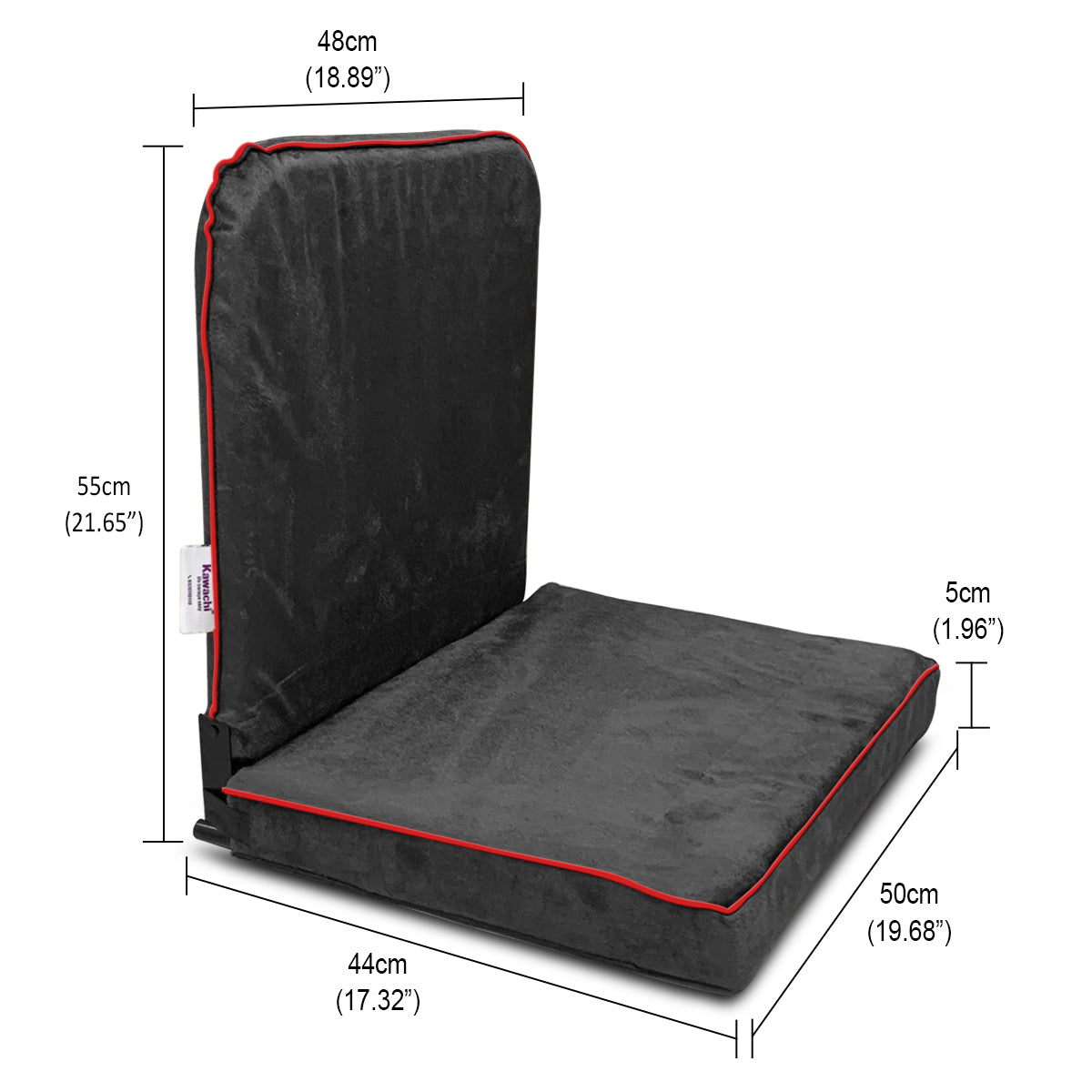 Kawachi Meditation and Yoga Floor Chair with back support - I83-dark grey - Image 8
