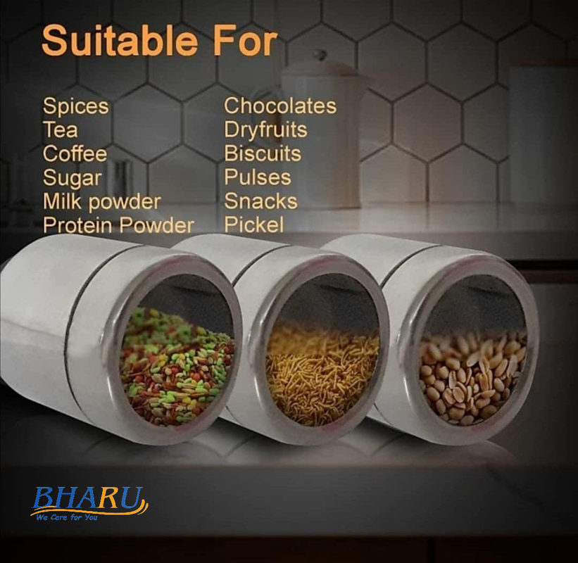 Bharu 4 in 1 See-Through Spice Set/ Storage Containers with Stand - Image 5